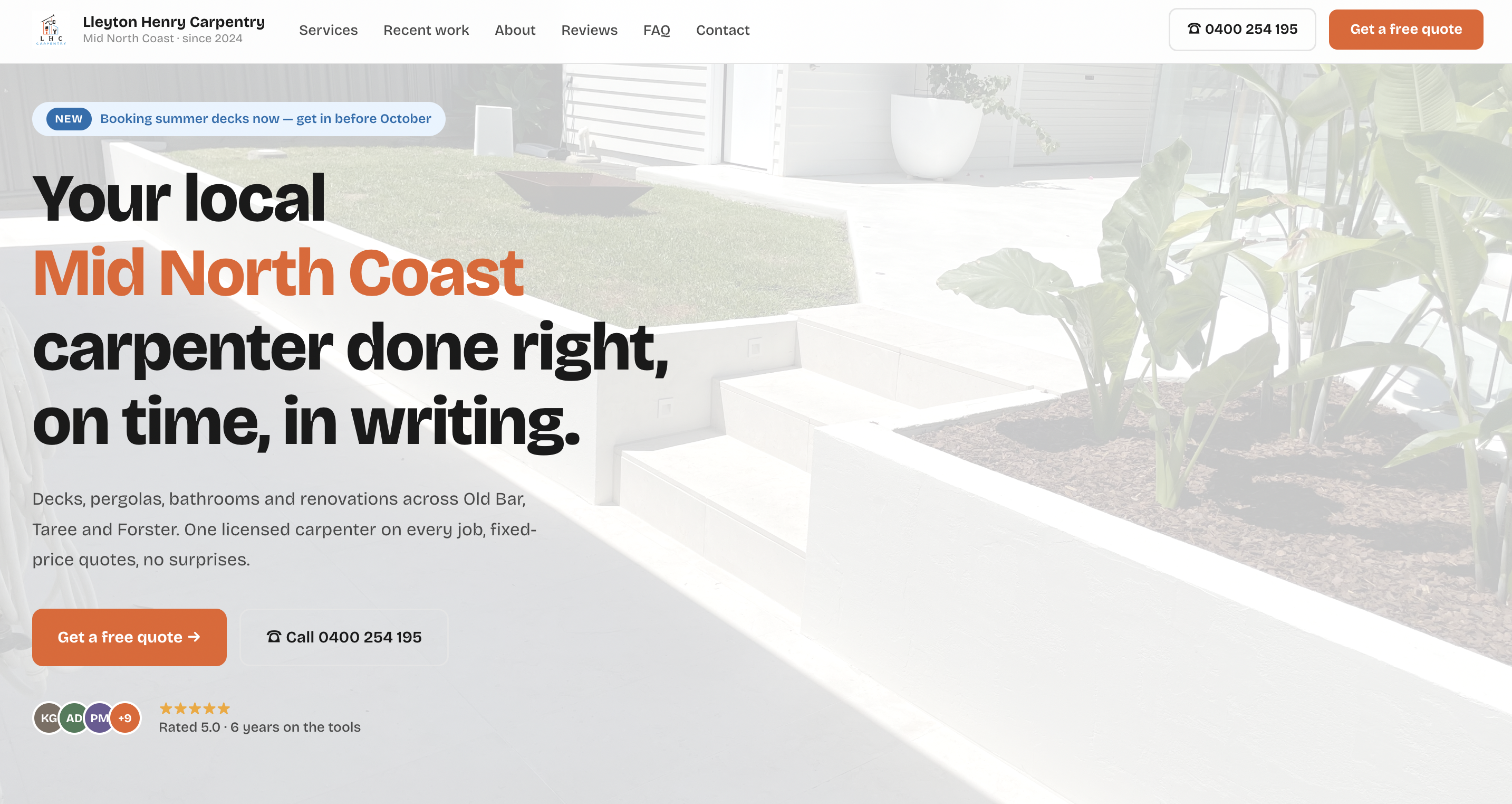 LHC Carpentry website preview